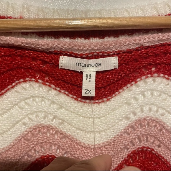 Maurices Wavy Striped Knit Cardigan Size 2XL - Picture 4 of 8